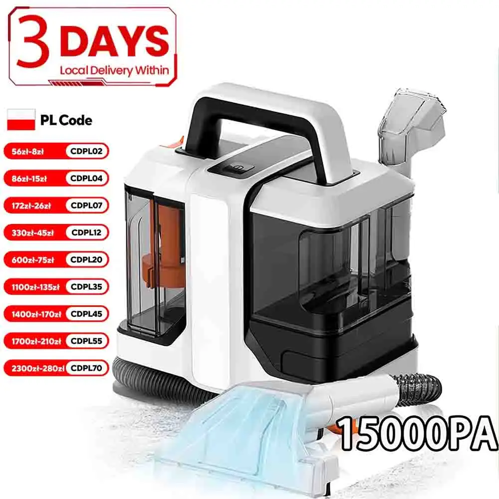 750W 11/15KPa Spot Cleaner Handheld Carpet Cleaner for Sofa Curtain Spray Suction Integrated Machine Household Clean Machine