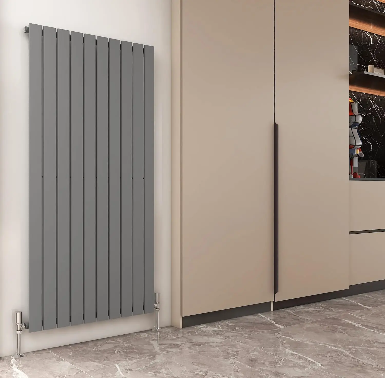 mcc direct Radiator Horizontal Vertical Designer Flat Panel Central Heating Radiator - 1600x680mm Single