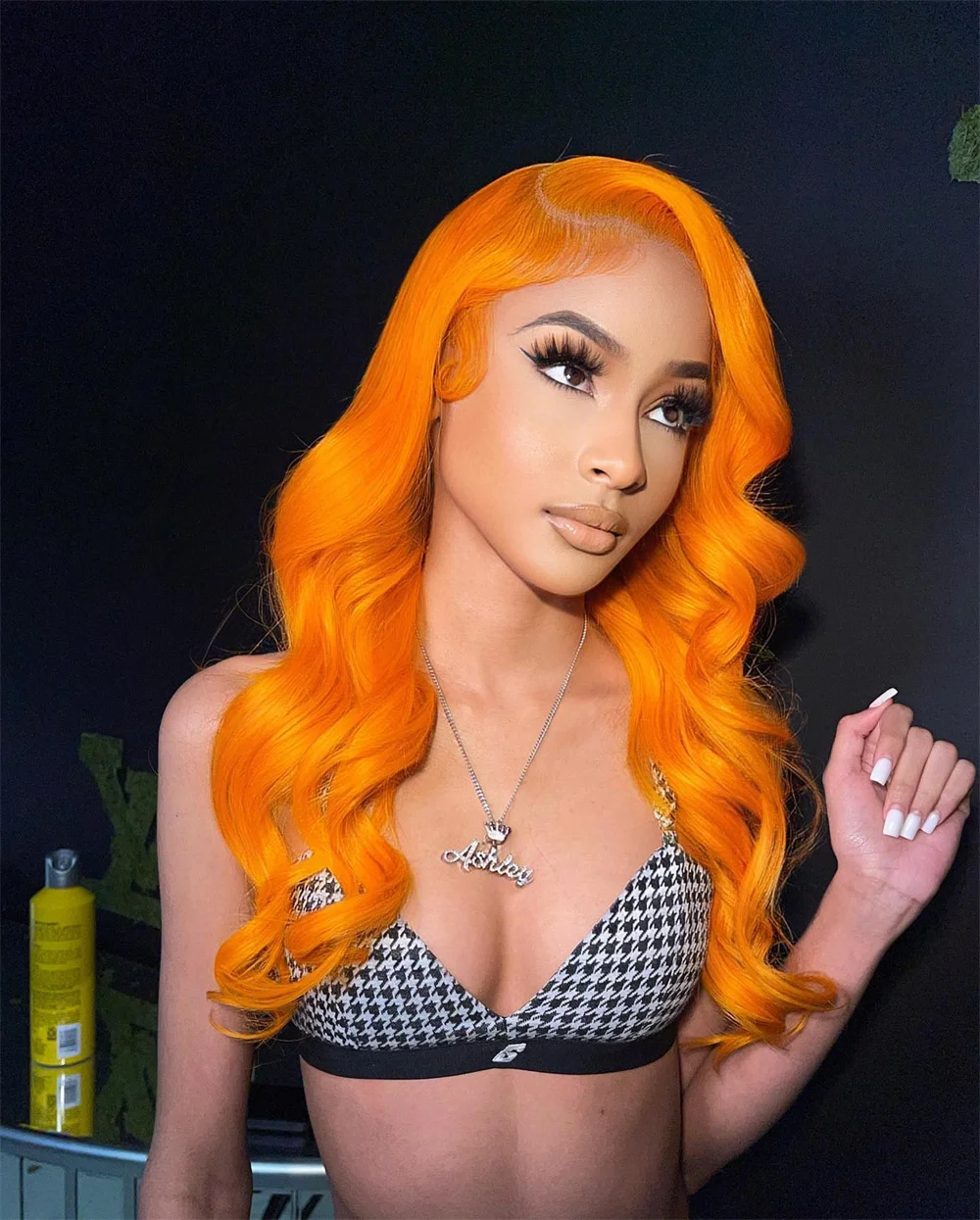 الزنجبيل البرتقالي 13x4 الدانتيل الجبهة خصلات الشعر المستعار الإنسان البرازيلي الجسم موجة الملونة 613 الدانتيل الشفاف الجبهة الباروكات للنساء قبل قطعها