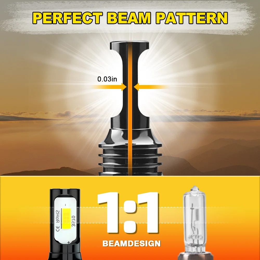 2X 6000K LED المصباح H6 CSP 3570 لمبات 90W أضواء عالية الطاقة لياماها الكركدن 660 2004 2005 2006 2007