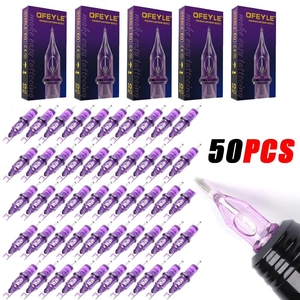50/20/10PCS Tattoo Cartridge Needles Individual Package Professional Permanent Makeup Sterile Tattoo Needle for Tattoo Machine