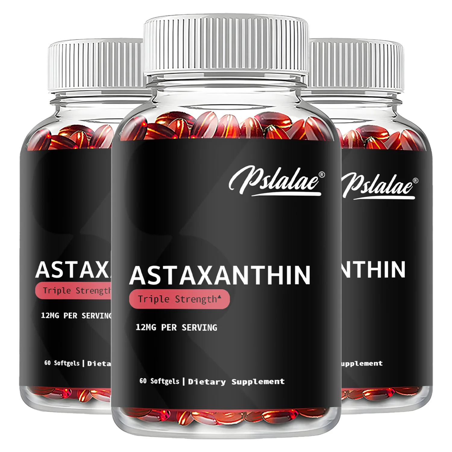 Astaxanthin - Promotes Eye, Joint, Skin and Heart Health, Improves Concentration and Memory - 60 Capsules