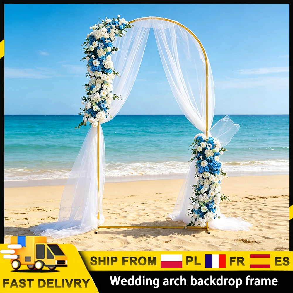 Support d'arche de mariage avec base renforcée pour cadre d'arche de ballons DIY, idéal pour cérémonies, anniversaires, fêtes intérieures et extérieures 0.8x1.8m/1.0x2.0m/1.2x2.2m