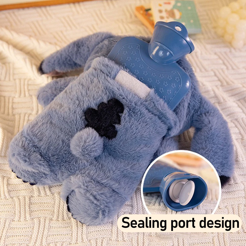 ديزني غرزة أنيمي الشتاء اضافية كبيرة أفخم زجاجة ماء ساخن المرأة المنزل المياه ملء جهاز تدفئة محمول هدية عيد لصديقة #6