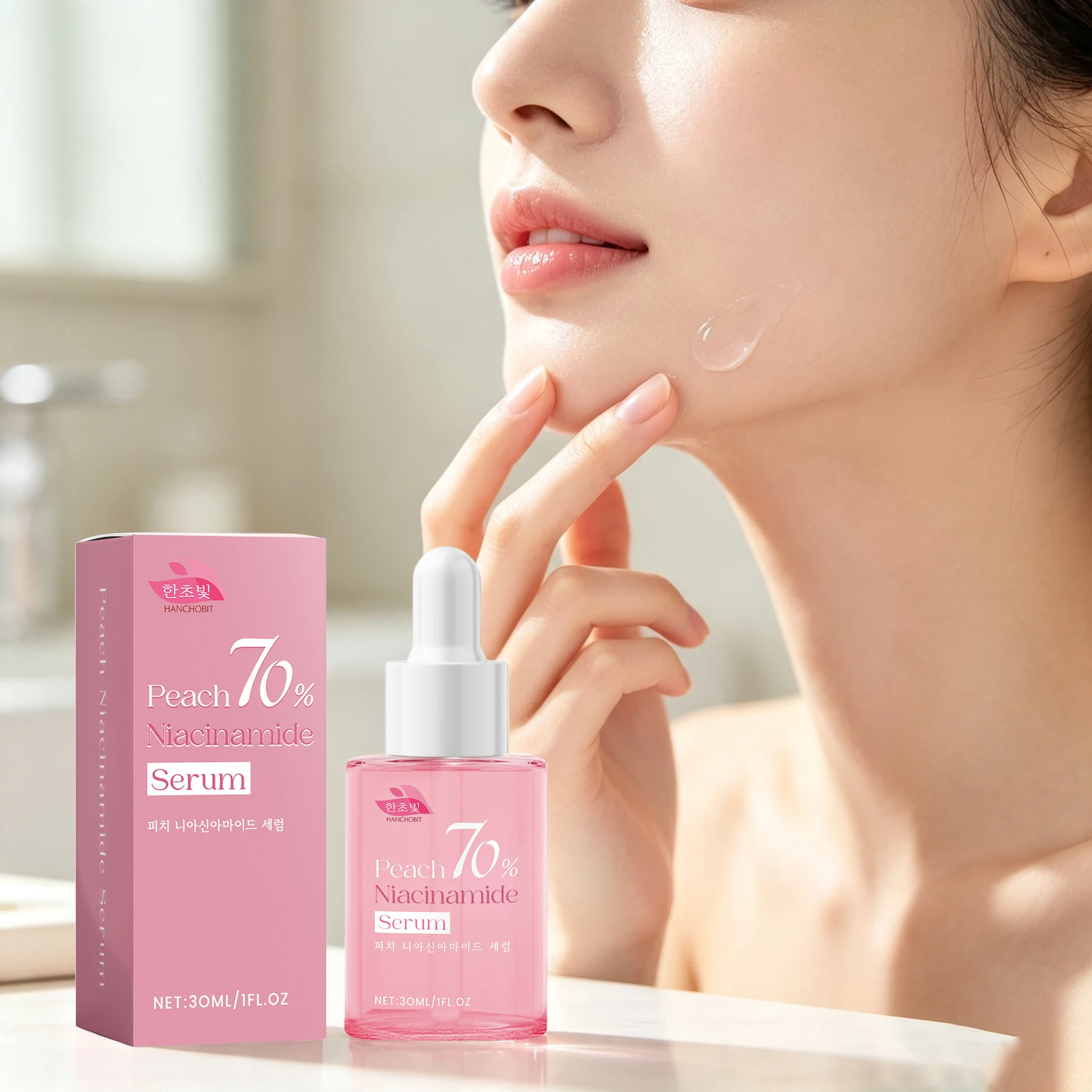 30ML Niacinamide Facial Serum Hydrating Improve Skin Texture Refreshing Skin Non-sticky Nourishing Pores Glowing Firming Facial Serum