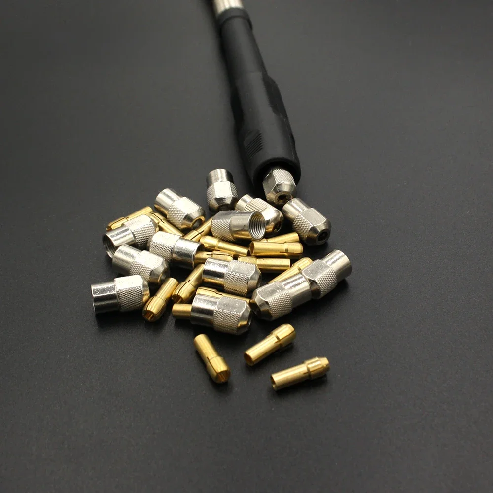 1 zestaw 3mm uchwyt dremel zaciskowy Wiertło Mosiężny uchwyt zaciskowy dremel szczęka zaciskowa nakrętka M8 3mm do dremel lub flexbile wał rurki — zdjęcie 2