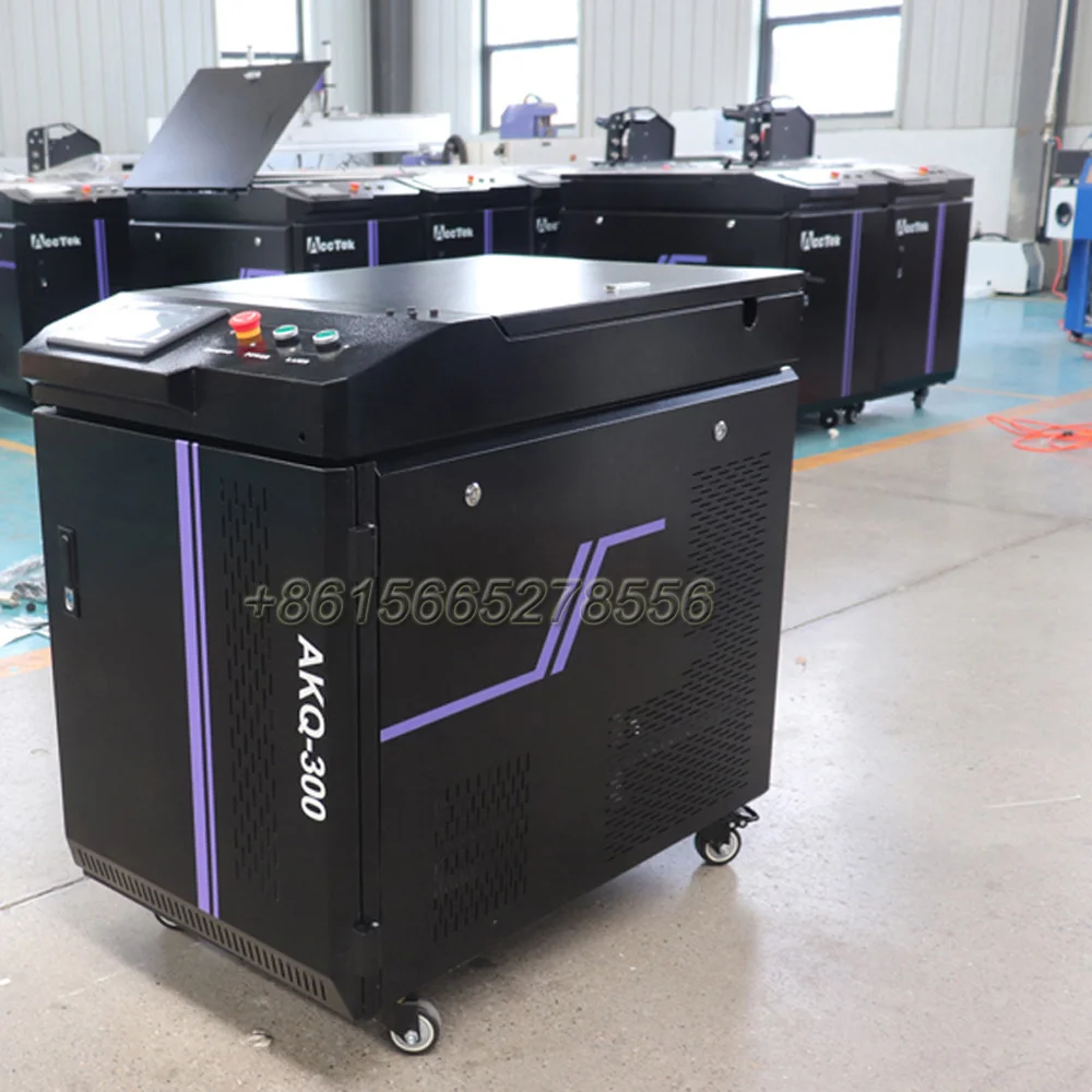 Long Work Time Sustainable 300W Pulsed Laser Cleaning Machine Water Cool Type Fiber Laser Cleaner Rust Wood Stainless Stone