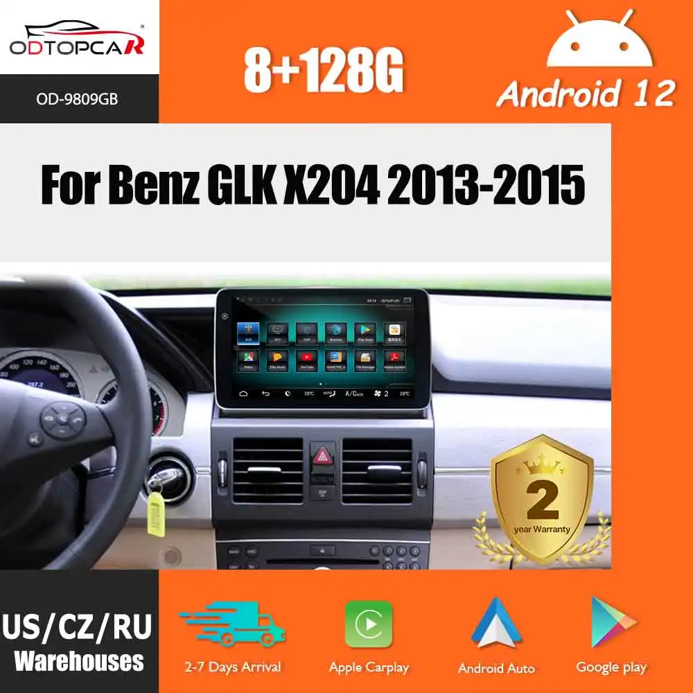 

Odtopcar Multimedia 8+128G For Benz GLK X204 2013-2015 Android 11 GPS Navi Android Auto Carplay Upgrade IPS Touchscreen 4G WIFI