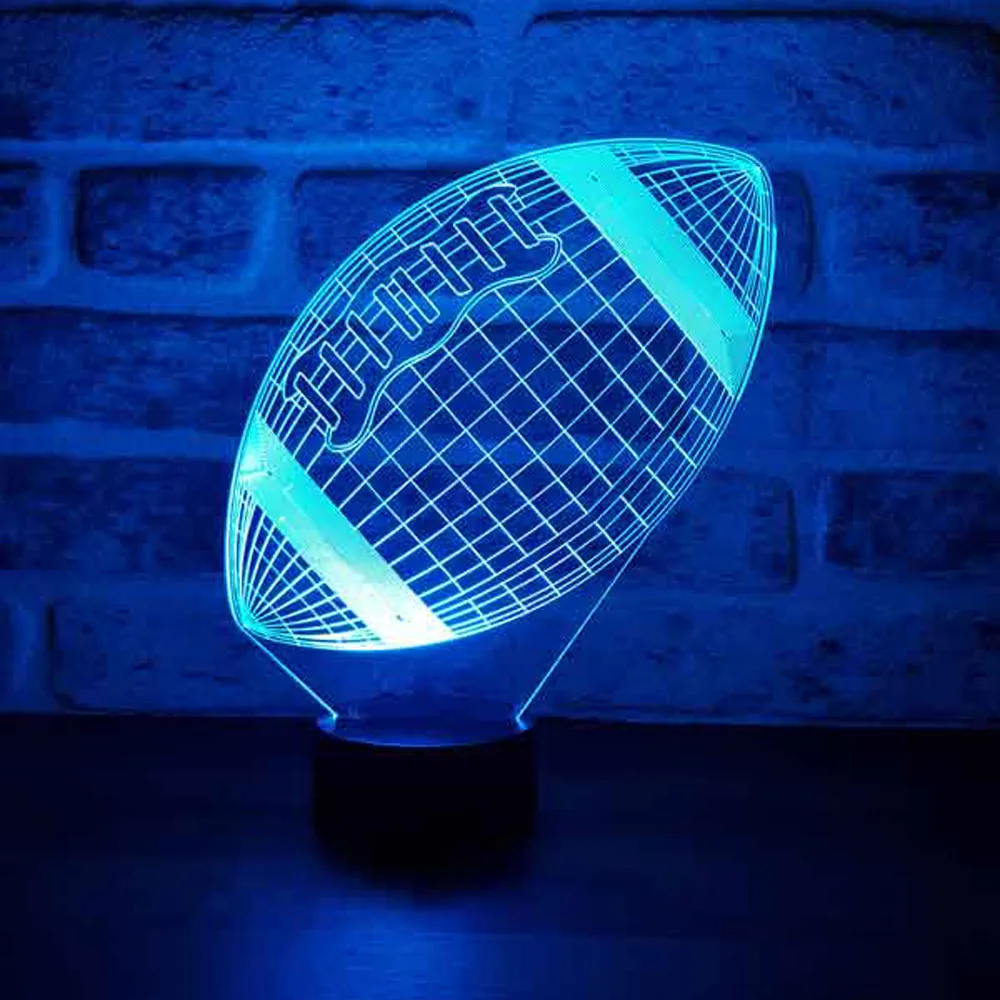 

American Soccer Ball 3D Illusion Acrylic LED Night Lamp Xmas Christmas Party Decoration Wedding Decoration Neon Signs Birthday