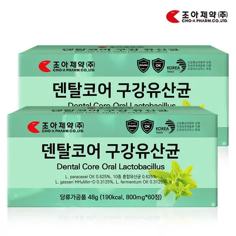조아제약 덴탈코어 구강유산균 800mg X 120정 4개월분