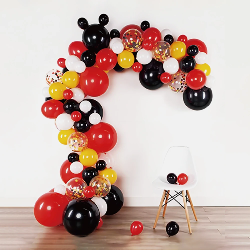 

89 Pcs Party Decoration Red & Black Series Latex Balloon Set For Birthday Festivals Celebration