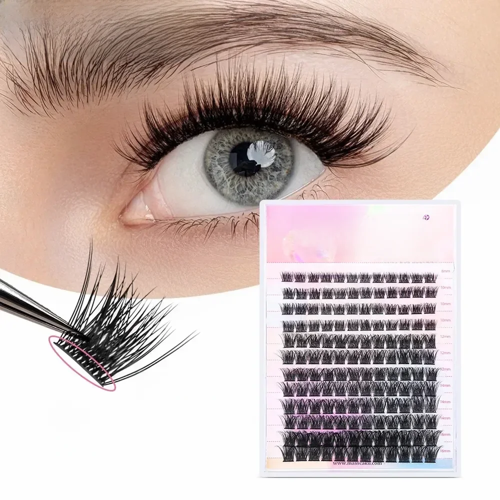 Mélange de couleurs 144 Volume russe YUANZHIJIE faux cils naturel doux bricolage Cluster Segment cils mignon cerf arc-en-ciel cils