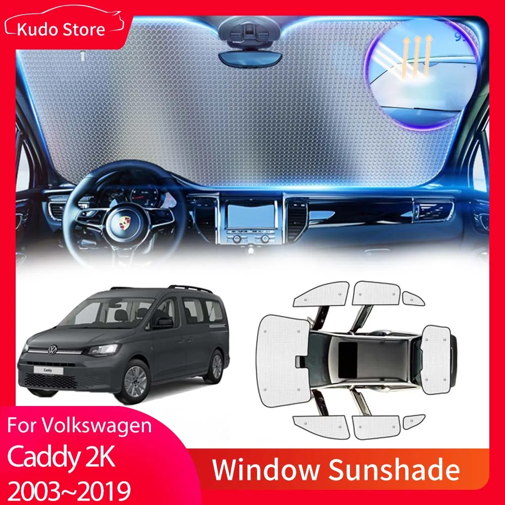 

Full Coverage Sunshades for Volkswagen VW Caddy 2K MK3 Maxi 2003~2019 2004 2015 Sunvisor Pad Windows Sun Shade Cover Accessories