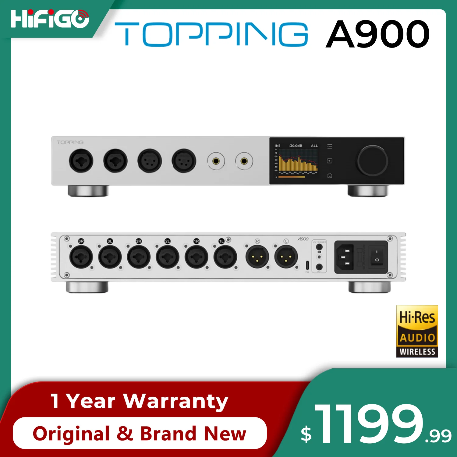 

TOPPING A900 Ultra-Flagship Headphone Amplifier