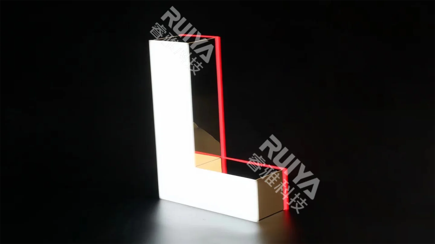 Mirror Titanium Double-sided Luminous Borderless Words Customized House Shop Number Store Logo Name Gift Sign Decoration