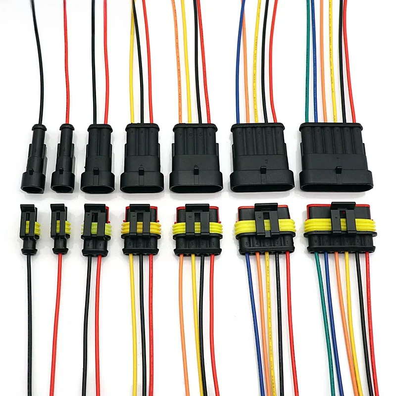 Connecteur étanche automobile 1/2/3/4/5/6P, femelle et mâle, connecteur de faisceau de câbles électriques étanche avec prise de voiture