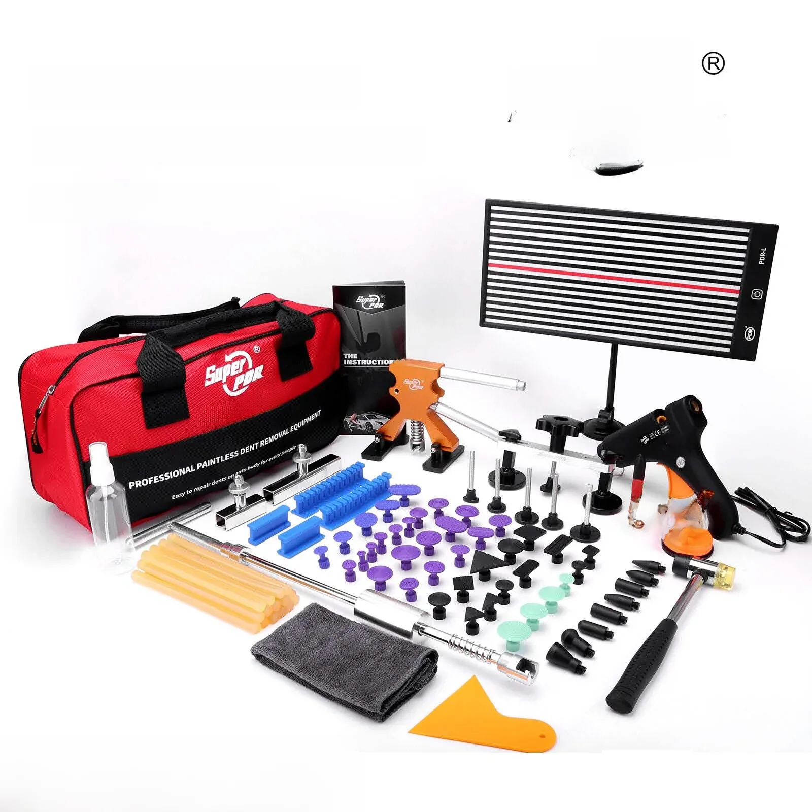 PDR Auto Paintless Body Dent Removal Kits Narzędzia do naprawy wgnieceń samochodowych Zestaw narzędzi do usuwania wgnieceń z przyssawką do samochodu — zdjęcie 2