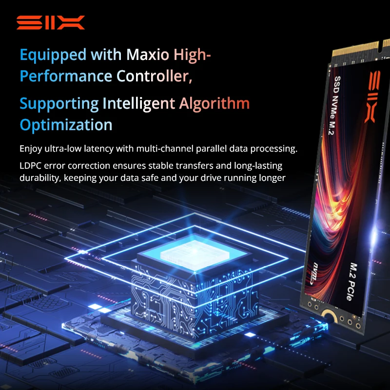 SIX X4000 3400MB/s M.2 PCIe 3.0 SSD 1TB, Internal Solid State Drive, 390K IOPS, 600TBW, High-Speed Storage for Desktop/Laptop view 5