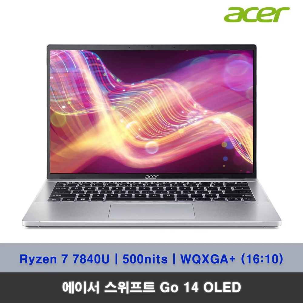 لابتوب [Warmung]-acer swift go 14 ، oled ، (من من من من من من من نوع 16 جيجابايت/جيجابايت) ، wqxga + ، 14 بوصة ، nits ، أو os غير مشمول