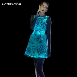 2022 New Arrivals Fiber Optic Fabric Evening Dress Wedding Custom bridesmaid dresses led light up luminous wedding dresses