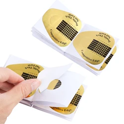 50-100pcs Nail Forms For Extension Gel French Nail Art Prolong Sticker Mold Stencil Tips Manicure Accessories Tools JINJ071-1