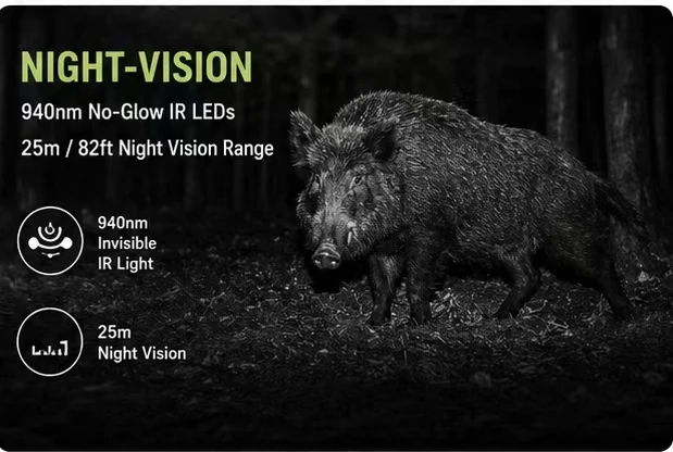 Solar Wildlife 50MP 4K Video Trail Camera with Night Vision 0.3s Motion Activated Waterproof for Outdoor Hunting Garden Monitori 4 Solar Wildlife 50MP 4K Video Trail Camera with Night Vision 0.3s Motion Activated Waterproof for Outdoor Hunting Garden Monitori 4
