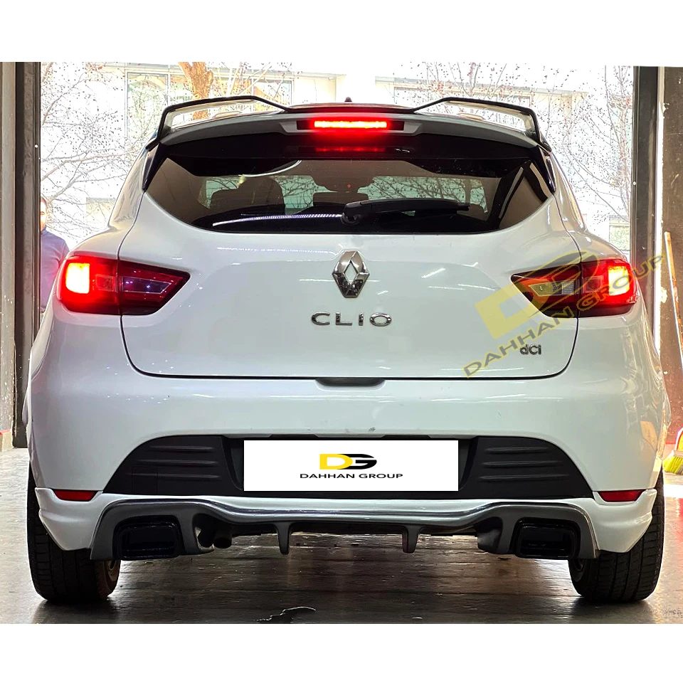 Alerón de techo trasero estilo Renault Clio 4 2012 - 2019 RS, Kit de plástico ABS de alta calidad, en bruto o pintado