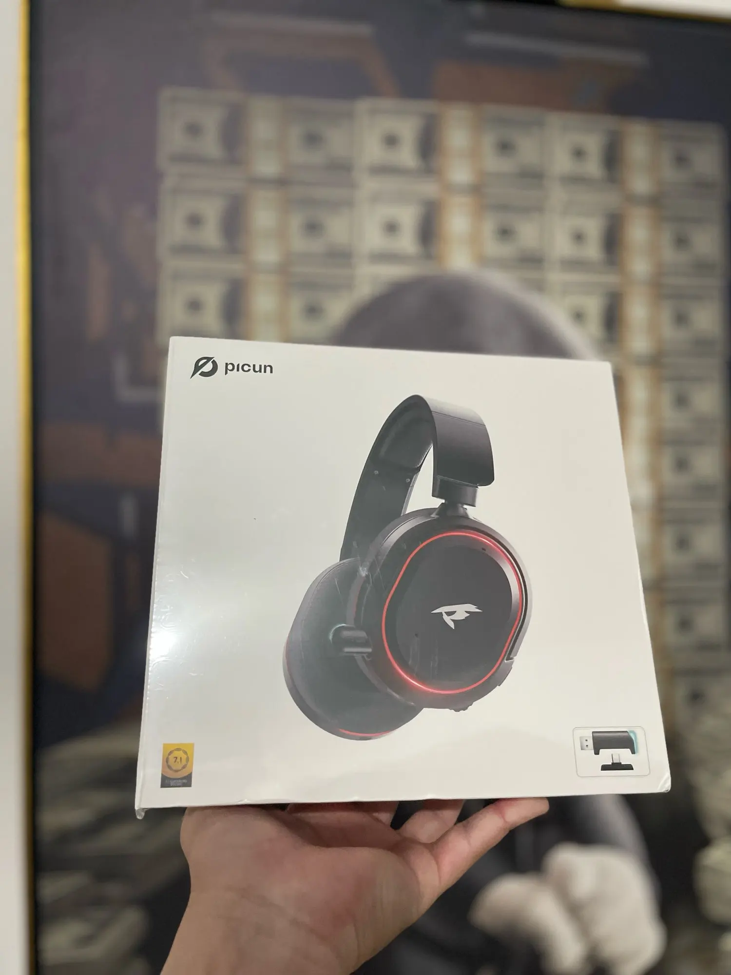 Picun G2 2.4G Wireless Gaming Headset Bluetooth Headphones 5ms Low Latency 7.1 Surround ENC Mic For PC PS4 PS5 Phone Switch photo review