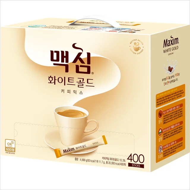 East Food Maxim White Gold Coffee Mix 400 Pieces