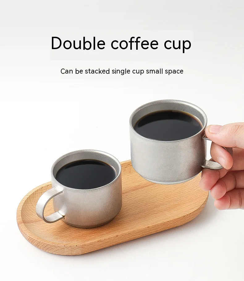 304 Outdoor Hand Brewed Coffee Pot Gift Box Set Filter Cup Sharing Pot Coffee Utensils Retro Style Camping Gift Set