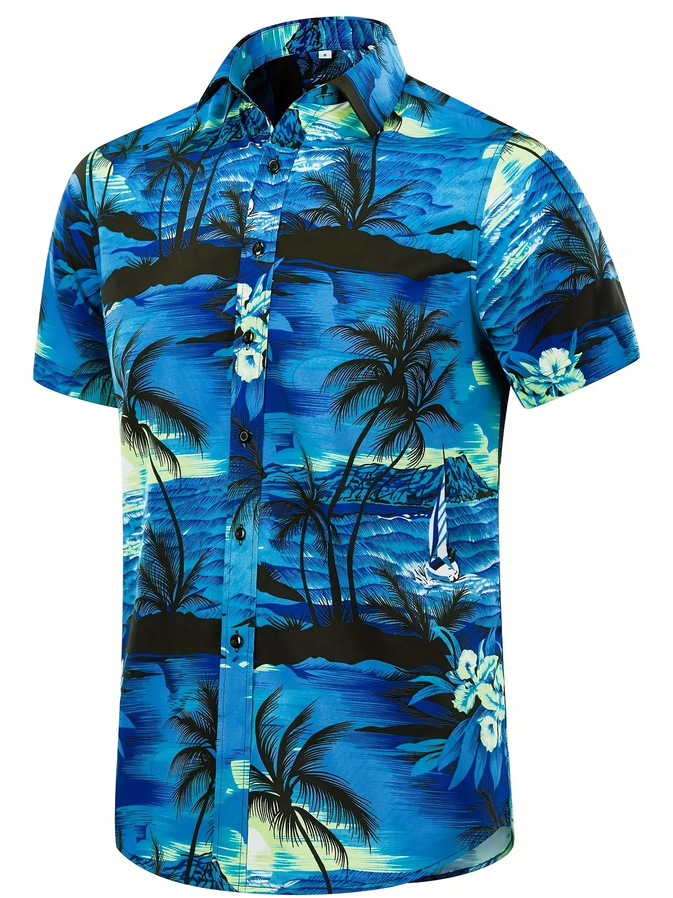 Hawaiiaans overhemd met korte mouwen en shorts voor heren, 2-delige set, mode, button-down overhemd met korte mouwen, zomerstrandvakantiekleding