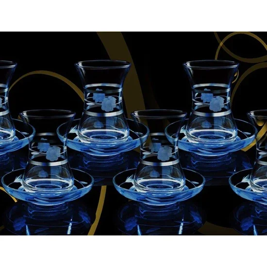 

Başak Paşabahçe Slim Waist Daisy Platinum Tea Set 12 Pieces