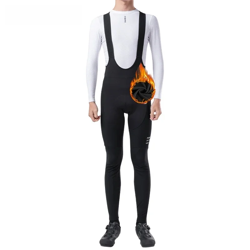AliExpress INBIKE Mens Cycling Bib Pants Fleece Padded Winter Thermasl Road Bike Bib Tights Bicycle Long Pants Biking MTB Cycling Clothing