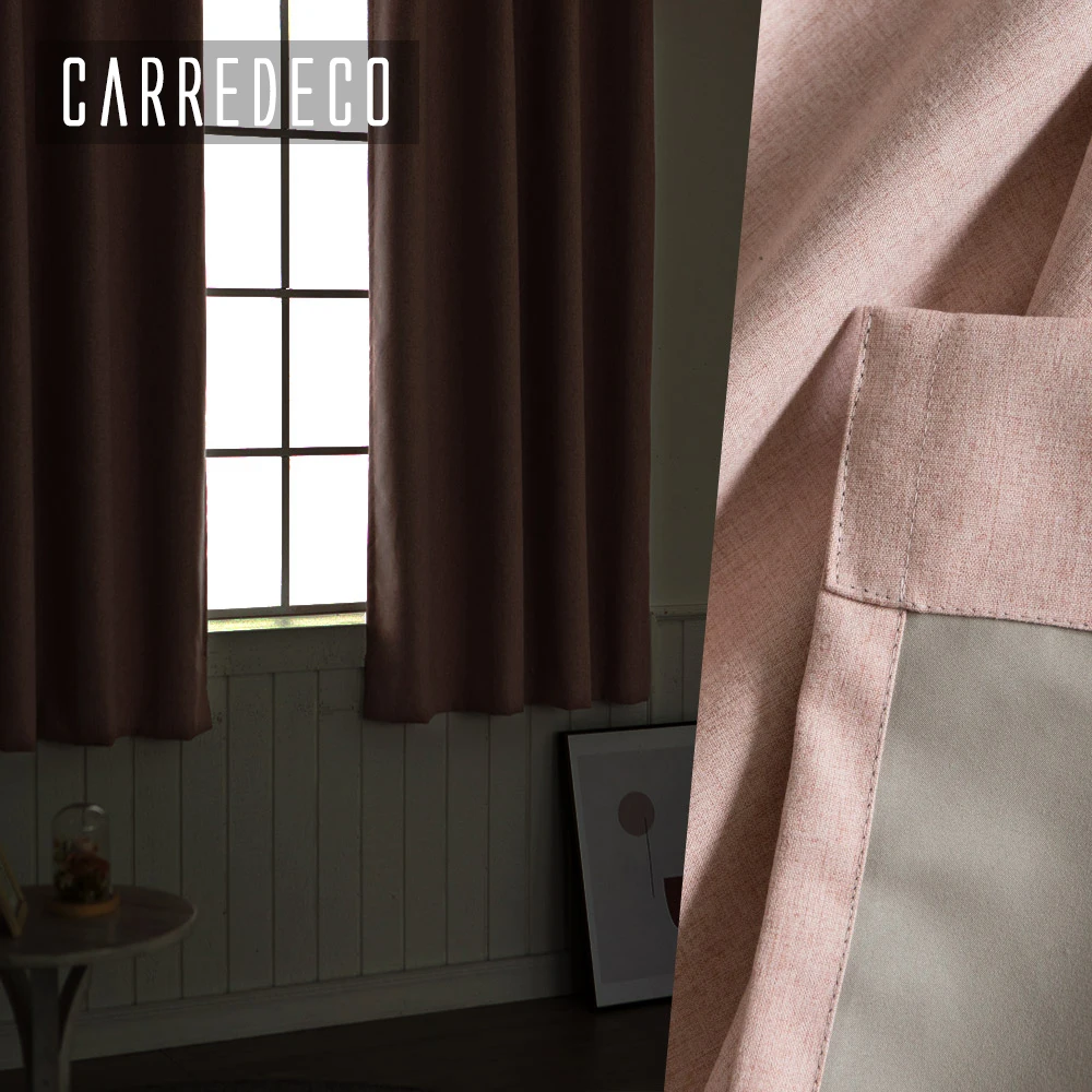 Carredeco Bedroom blackout window curtain, 100% light blocking, perfect blackout, grommet top, eyelet top, apartments, one-bedroom, small windows, decorations, sturdy, dark, short, shading