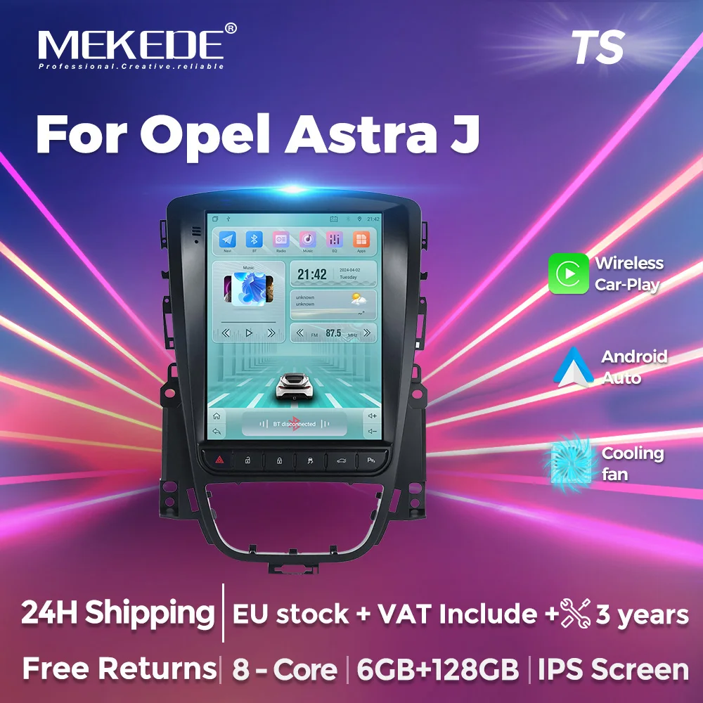 MEKEDE EU Store 9.7" CarPlay Android Screen Car Radio for Opel Astra J Buick Verano 2009 - 2015 Tesla Style GPS RDS DSP 4G WIFI