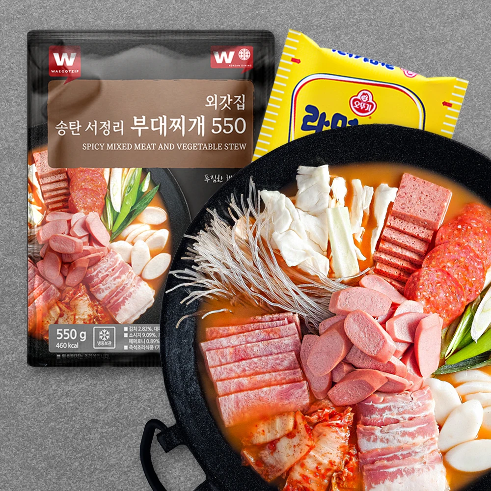 [Waegotzip] Songtan-style Sausage Stew 550g X 6 EA (+ ramen 3EA)/hamsari, budaejjigae