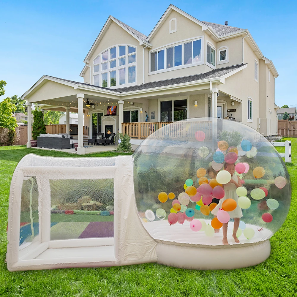 Inflatable Bubble House With Bouncing Bottom 10FT Jumping Bubble Balloon House for Kids Birthday Party Wedding Outdoor Activity