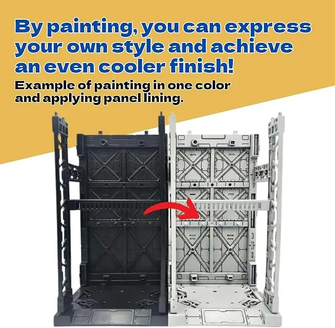 Base de exibição de bloqueio modelos gundam portátil resistente base de cena modular para figura de ação robô brinquedo exposição garagem suporte