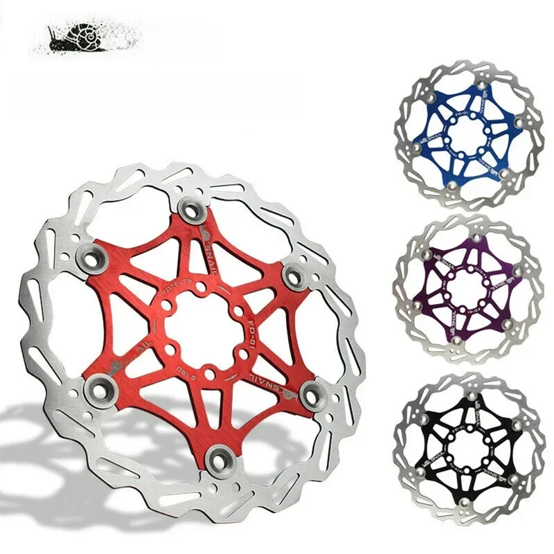 AliExpress NONE SNAIL Disc Brake Rotor MTB Bicycle Floating Rotor Heat Dissipation 140/160mm Stainless Steel rotor 180/203mm Cycling Accessories