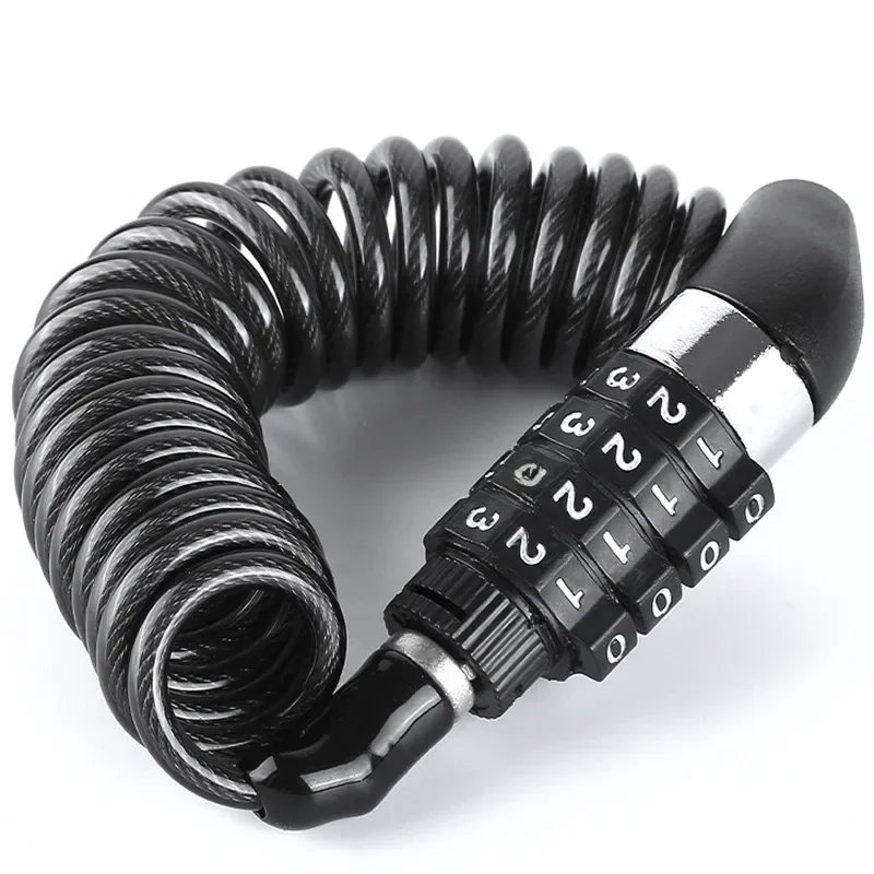 AliExpress NONE Bicycle Lock Steel Cable Chain Security Password 4 Digit Lock Anti-Theft Combination Number Code Safety Bike Bicycle Accessories