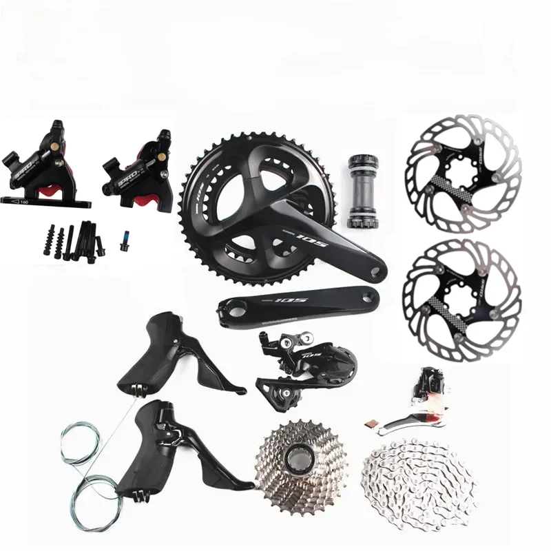 AliExpress Shimano SHIMANO 105 R7000 2x11 Speed Disc Brake Groupset For Road Bike Bicycle Kit Set With IIIPRO DISC Brake