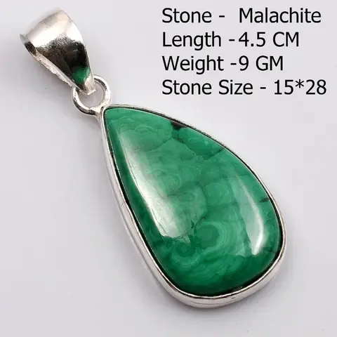 Pendentif en Malachite véritable, bijoux cadeau pour femmes