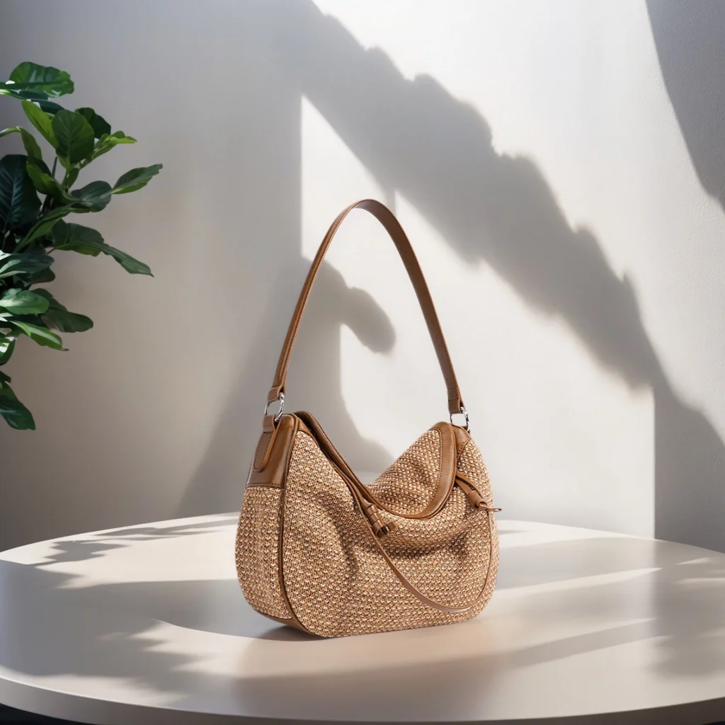 

Gorfia новая роскошная дизайнерская сумка через плечо, высококачественная женская сумка большой вместимости, соломенная сумка через плечо из полипропилена, модная сумка из микрофибры