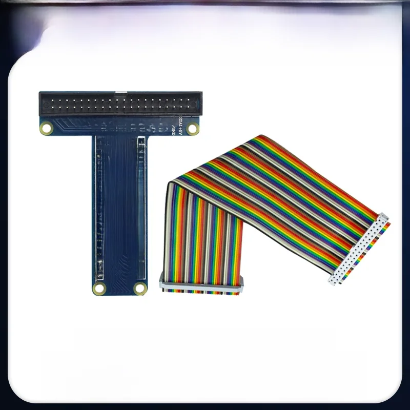 Raspberry Pi 5 4 3 carte d'extension GPIO carte de Type T + 40 broches 20CM adaptateur de câble GPIO femelle à femelle pour Orange Pi pour Arduino