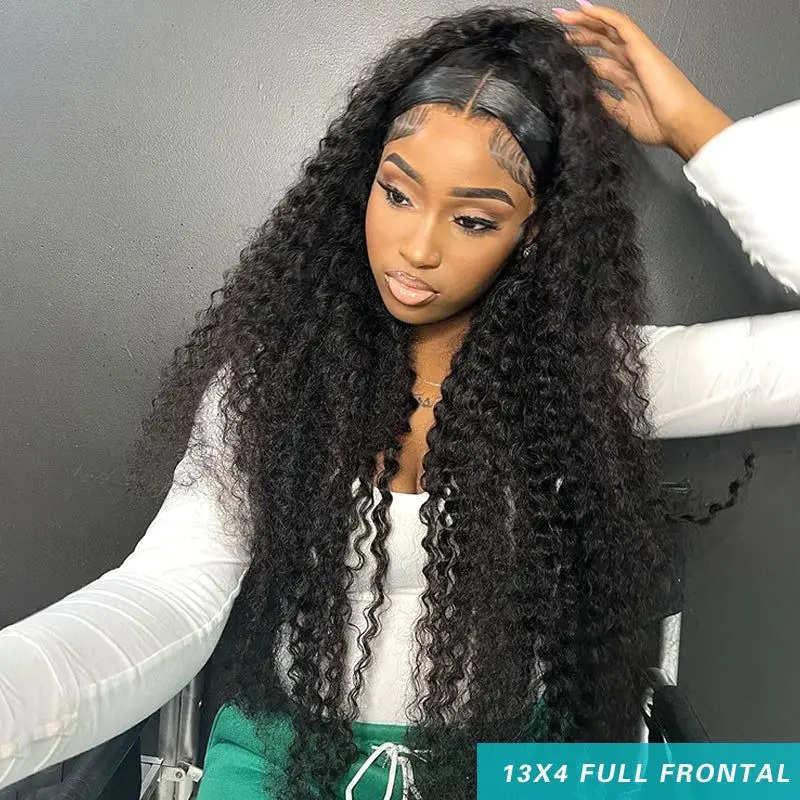 Curly hd lace front human hair wig 13x6 deep wave glueless wig human hair 30 40 inch brazilian wigs on sale for women choice