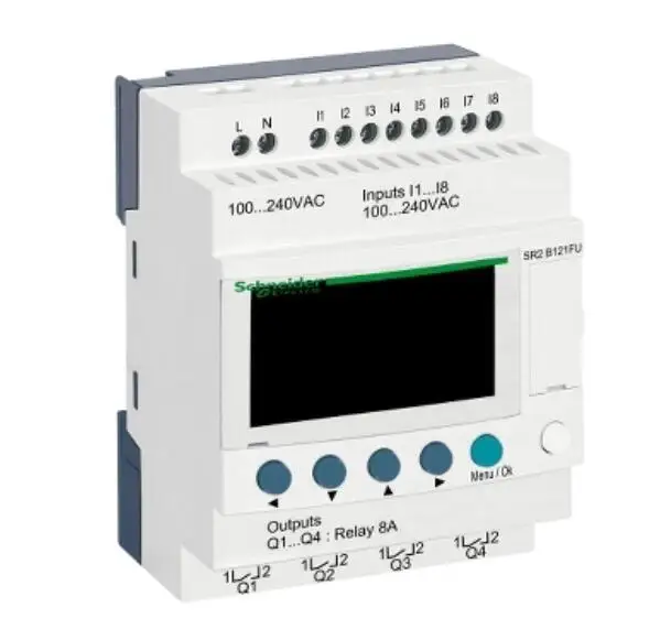 

SR2B121FU Compact smart relay, Zelio Logic, 12 I/O, 100...240 V AC, clock, display