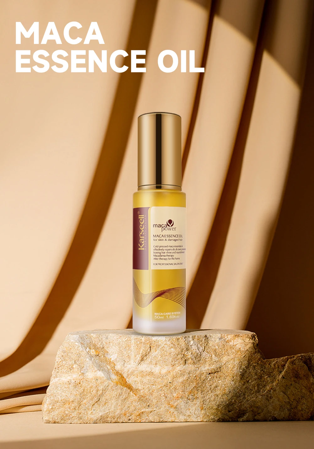 Karseell 50 ml marokkanisches Arganöl zur Haarheilung, kaltgepresstes, schwereloses Arganöl-Haarserum für trockenes, geschädigtes Haar – Detail 1