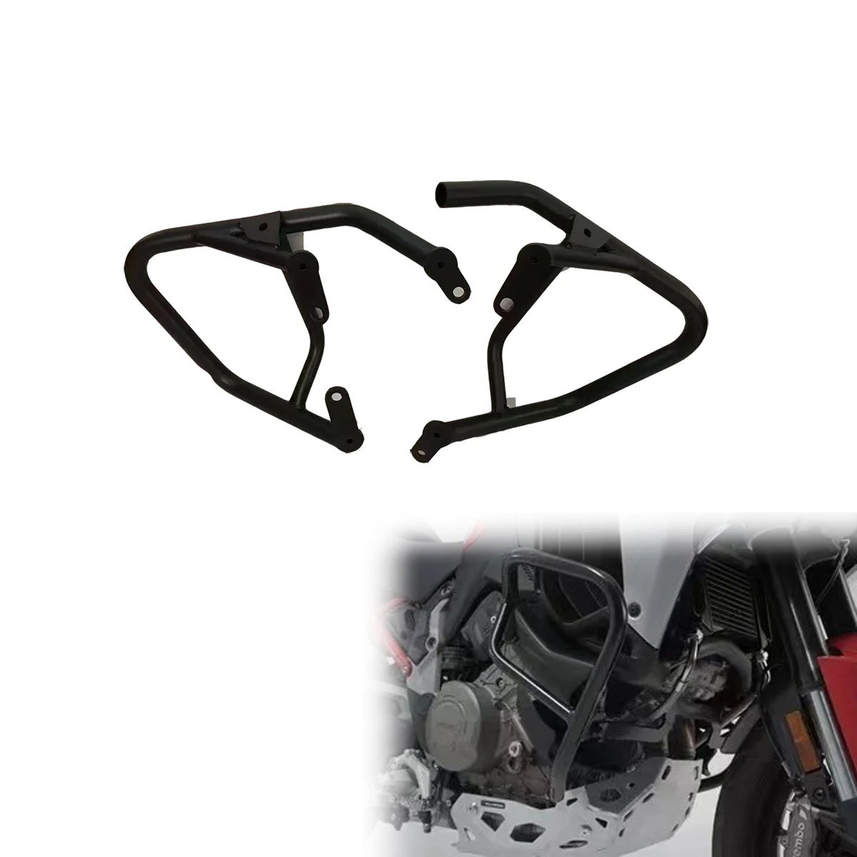 

Motorcycle Upper + Lower Engine Guard Crash Bar Motoguard Frame Protection Bumper for KDucati Multistrada V4/S