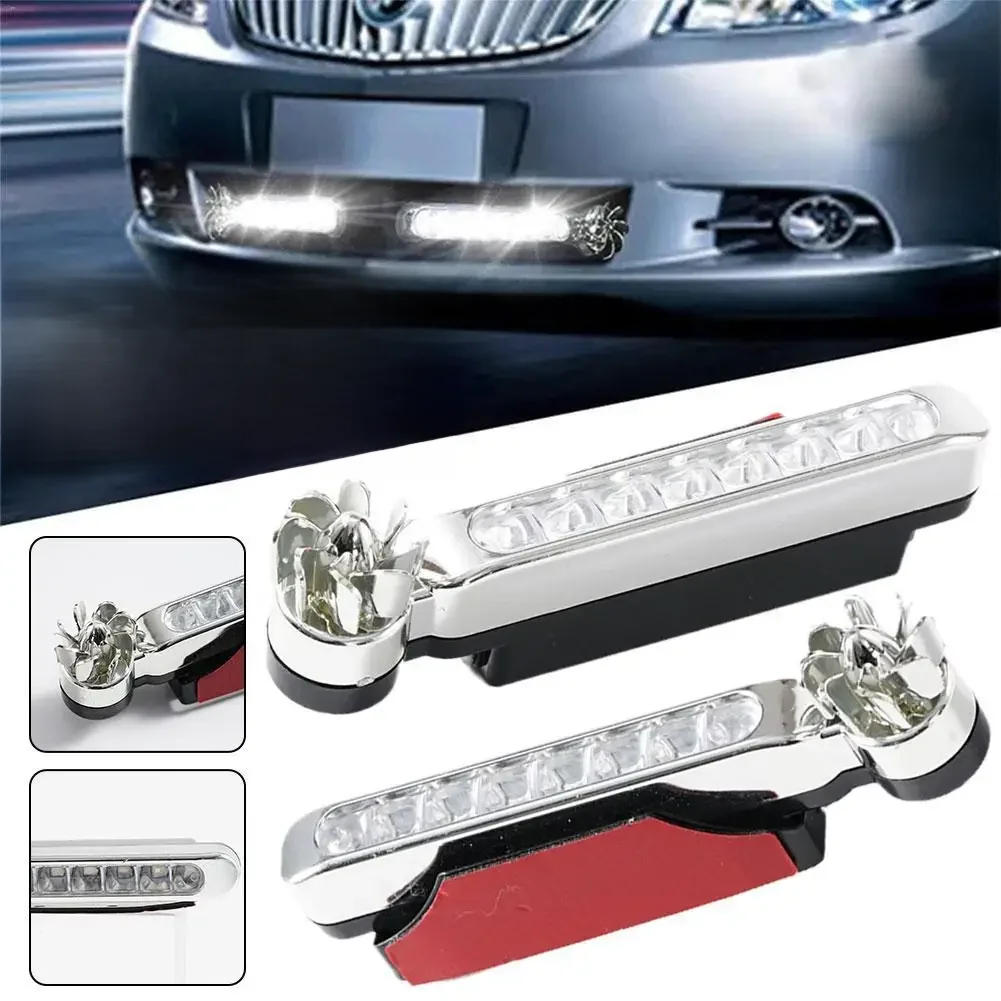 Feux de jour de voiture avec ventilateur rotatif, projecteurs à LED, feux de voiture à vent 62