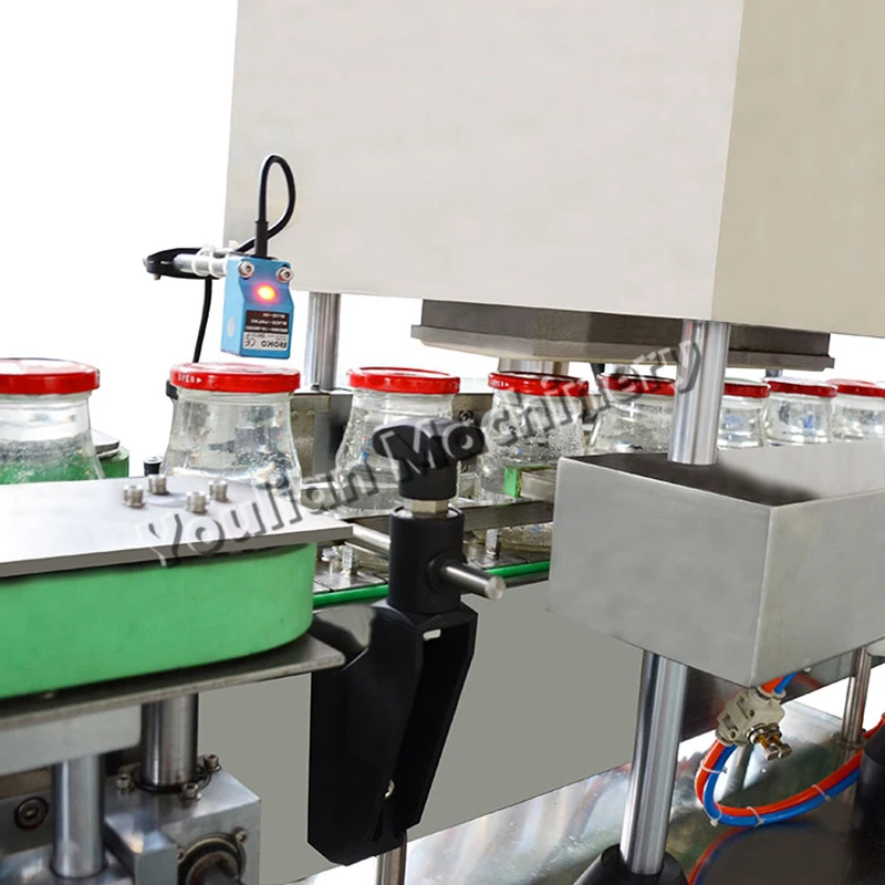 BZX-980 automático completo capper aferidor enlatado frutas mel frasco de vidro pode torcer fora do selo do parafuso máquina tampando a vácuo